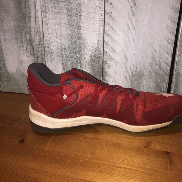 Adidas Speed Trainer 4 Baseball Turf Shoes Mens 11.5 Red White G27680 Athletic - Picture 8 of 12
